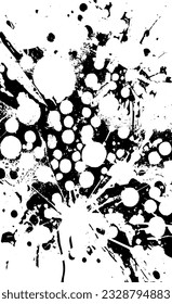 Un marco de bandeja de pintura abstracto en blanco y negro