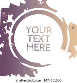 Abstract paint splatter gradient circle frame