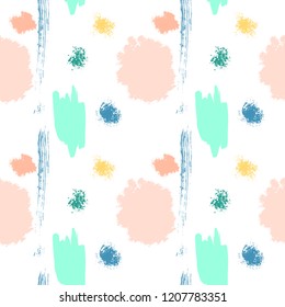 Abstract paint stains, picturesque background. Seamless decorative background. Vector