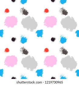 Abstract paint stains, picturesque background. Seamless decorative background. Vector