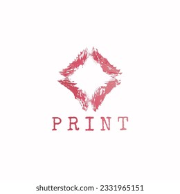 El logo de la pinta abstracta con forma de huella dactilar.