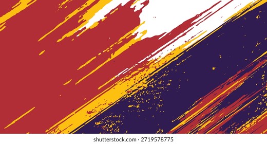 Trazos de pintura Abstractas, Líneas diagonales rojas amarillas púrpuras, Textura grunge, Diseño de fondo, Uso creativo, 168 caracteres