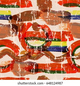 abstract paint strokes seamless background, gunge style vector