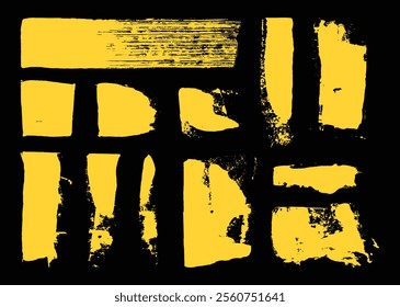 Abstract paint texture element set. Grunge weathered painting graphic element. Dirty ink smudge template collection.