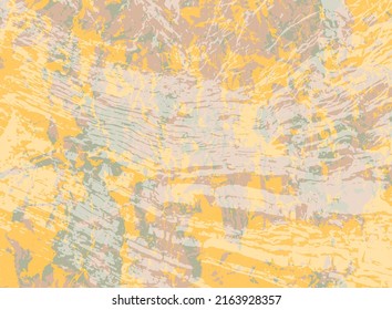 Abstract paint vector background. Rough texture colored vintage wallpaper. Ink art pattern. Dirty paint splatter effect. Paint spray blots. Aged artwork canvas. Rectangle poster backdrop.