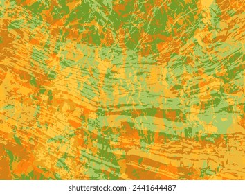 Abstract paint vector background. Rustic surface colored vintage wallpaper. Scratch art pattern. Dirty paint stains. Graffiti paint blots. Sketch grainy canvas. Rectangle banner backdrop.