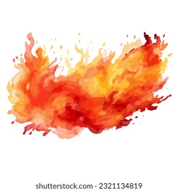 Abstract Paint Watercolor Fire Element 