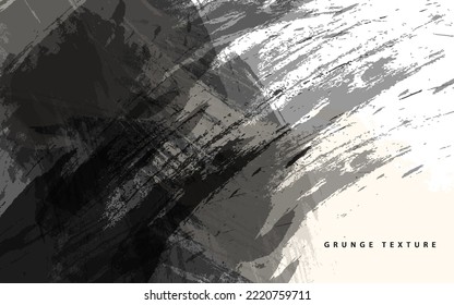 Abstract paintbrush black and white background vector