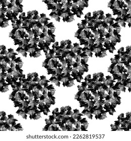 Abstract  paintbrush as flowers pattern like a wallpaper and fabric print.