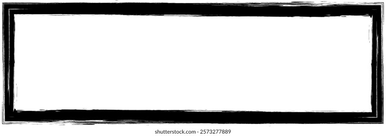 Abstract Paintbrush, paint stroke square frame element