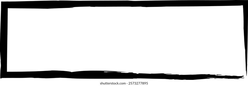 Abstract Paintbrush, paint stroke square frame element