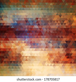Abstract painted background with geometric triangle pattern effect