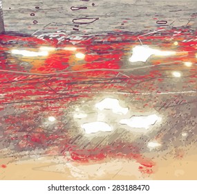 Abstract painted background. Paint texture for design uses. A background for text, covers, websites and wrapping paper. Grungy graphic texture.
