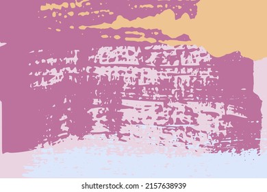  Abstract painted  background. Trendy graphic artwork for poster, cover, invitation, placard, brochure, flyer. Vector illustration with paint strokes and shapes in pastel retro colors.