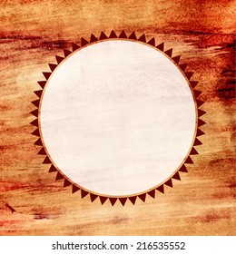 Abstract painted brown hand drawn acrylic artistic texture with place for your text.