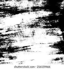 Abstract painted hand drawn grunge artistic texture in black and white.