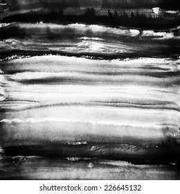 Abstract painted hand drawn grunge artistic texture in black and white.