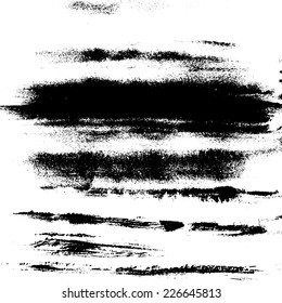 Abstract painted hand drawn grunge artistic texture in black and white.