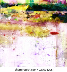 Abstract painted hand drawn grunge background.