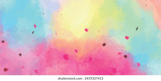 Abstract Painted Illustration. Brush stroked painting. Digital pastel art watercolor splash texture background with copy space. 