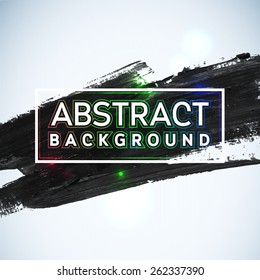 Abstract painted ink stroke background. Grunge watercolor black background. Retro abstract Hand drawn card. Paper texture 