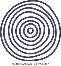 Ilustración abstracta del vector del círculo forrado