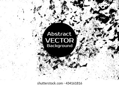 Abstract painted marble illustration. Watercolor spot background. Brush splash vector art. Vector with paper marbling textures. Black and white colors.