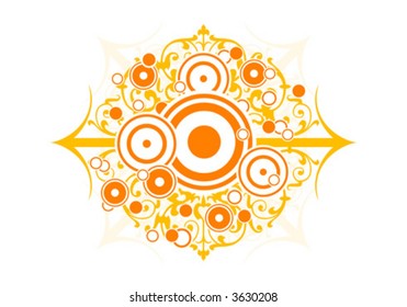 Abstract painted pattern vector illustration isolated on white