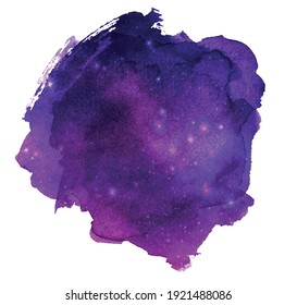 Abstrakte, gemalte Formen einzeln auf weißem Hintergrund. Aquarell-Vektorgrafik