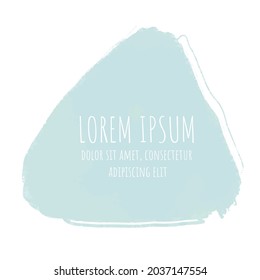 abstract painted textured brush strokes banners, templates in green pastel colors. Vector.