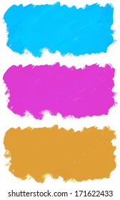 Abstract painted watercolor rectangles. Vector design element