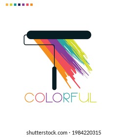 Abstract Painter logo Design Template | Vector Illustration. 