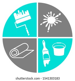 abstract painter service vector illustration