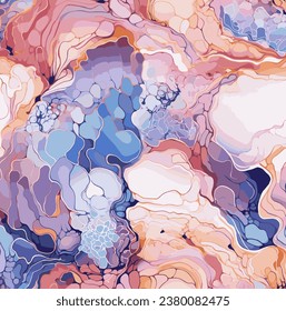 Abstract painterly background mixing liquid liquid colors, soft shades of different colors. 