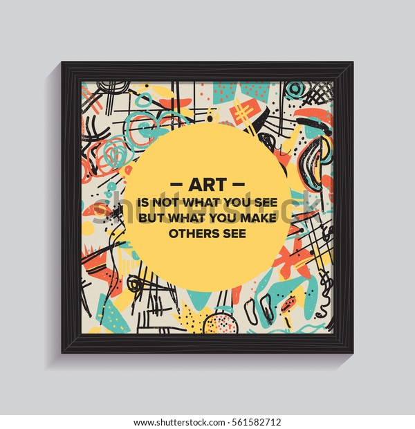 Image Vectorielle De Stock De Peinture Abstraite Avec Citation D Art Arriere Plan Abstrait