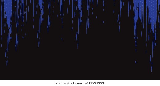 Abstract painting background with a grunge texture featuring blue and black