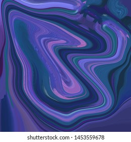 Abstract painting background. Marble effect style. Shades of blue, green and purple. Design for backgrounds, wallpapers, covers, cards and packaging.