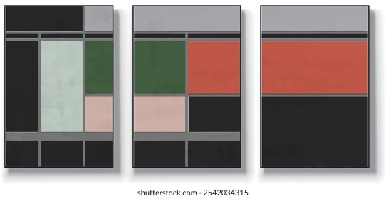 Abstract painting background. Vector illustration. Hand drawn minimalist image for creative design of wallpaper, print, etc. Modern art work. Natural colors.
