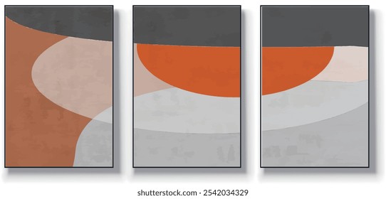 Abstract painting background. Vector illustration. Hand drawn minimalist image for creative design of wallpaper, print, etc. Modern art work. Natural colors.