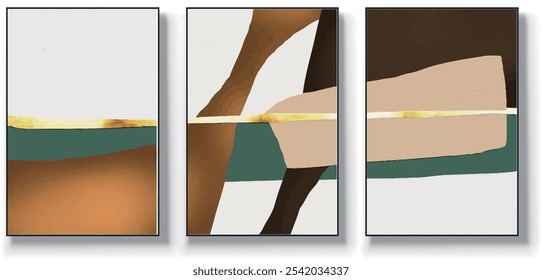Abstractas fondo de pintura. Ilustración vectorial. Imagen minimalista dibujada a mano para el diseño creativo de Fondo de pantalla, impresión, etc. Obra de arte moderno. Colores naturales.
