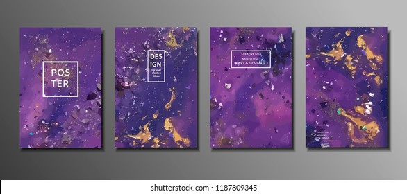 Abstract painting, background for wallpapers, posters, cards, invitations, websites. Modern painting handmade background. Marble effect painting. Vector illustration
