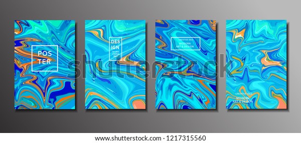 Abstract Painting Background Wallpapers Posters Cards Stock Vector