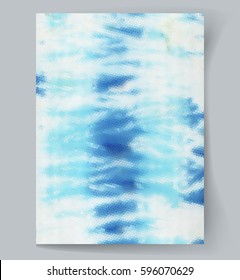 Abstract painting background with white and blue spots. Vector illustration 