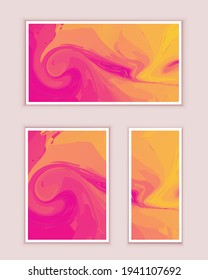 Abstract painting, can be used as a trendy background for wallpapers, posters, cards, invitations, websites. Modern artwork. Marble effect painting