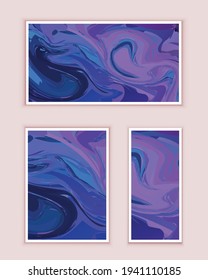 Abstract painting, can be used as a trendy background for wallpapers, posters, cards, invitations, websites. Modern artwork. Marble effect painting