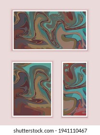 Abstract painting, can be used as a trendy background for wallpapers, posters, cards, invitations, websites. Modern artwork. Marble effect painting