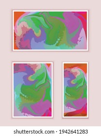 Abstract painting can be used as a trendy background for wallpapers, posters, flyer, cards, brochure, cover, banner. Modern artwork. Marble effect painting