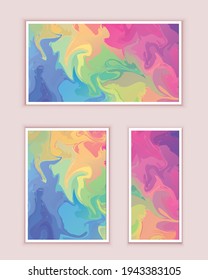 Abstract painting can be used as a trendy background for wallpapers, posters, flyer, cards, brochure, cover, banner. Modern artwork. Marble effect painting