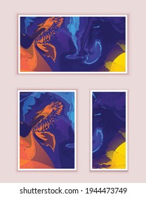 Abstract painting can be used as a trendy background for wallpapers, posters, flyer, cards, brochure, cover, banner.