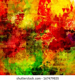 Abstract painting colorful background with artistic style vibrant color concept